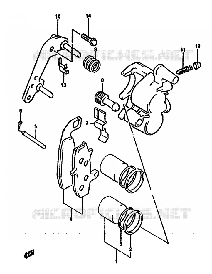 ETRIER DE FREIN AVANT Suzuki MOTO 650 DR 1993  DR650RP(N/P/R)