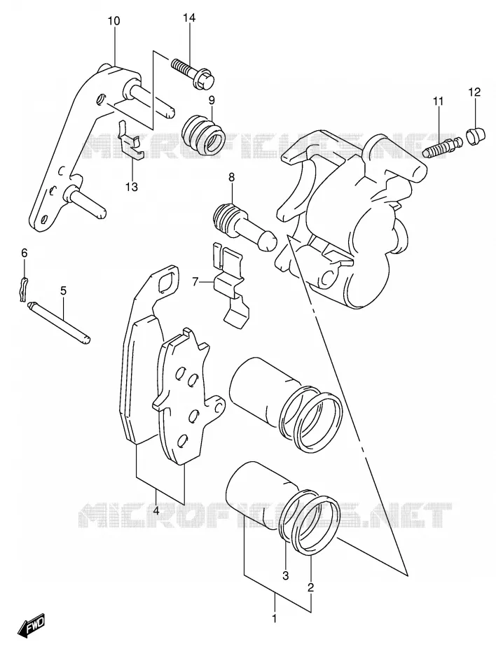 ETRIER DE FREIN AVANT Suzuki MOTO 650 DR 1994  DR650RSEUR(E4)