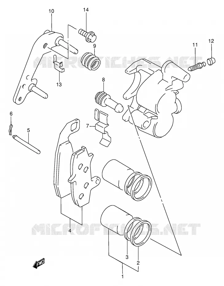 ETRIER DE FREIN AVANT Suzuki MOTO 650 DR 1995  DR650RES(E2)