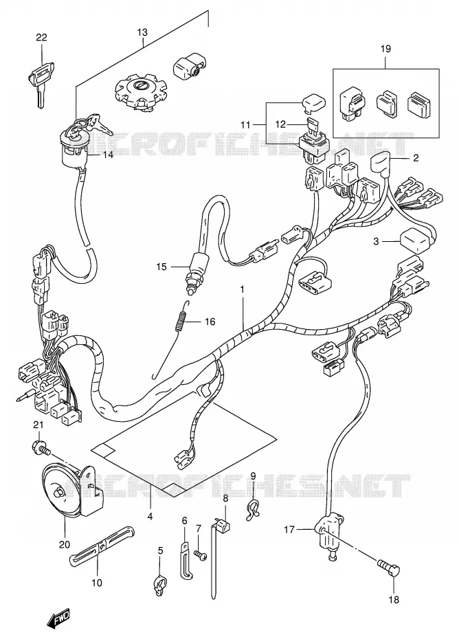 FAISCEAU ELECTRIQUE Suzuki MOTO 125 DF 1999  DF125EX(E4)