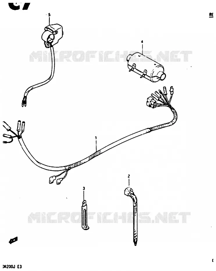 FAISCEAU ELECTRIQUE Suzuki MOTO 200 DR 1986  DR200G(G/H/J)