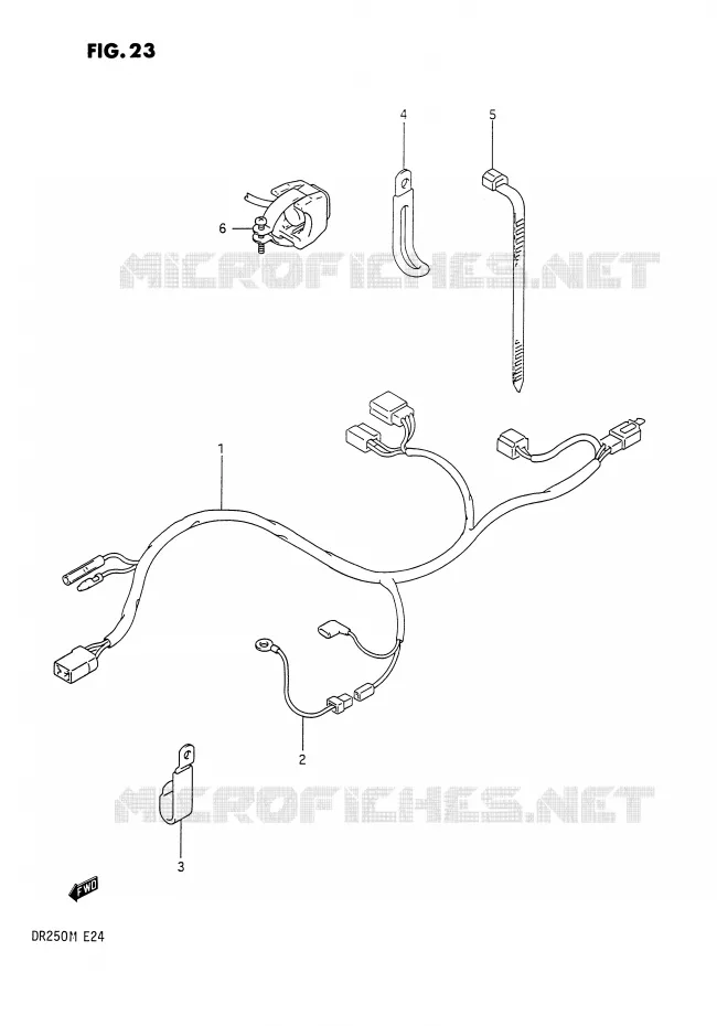FAISCEAU ELECTRIQUE Suzuki MOTO 250 DR 1991  DR250M(E24)