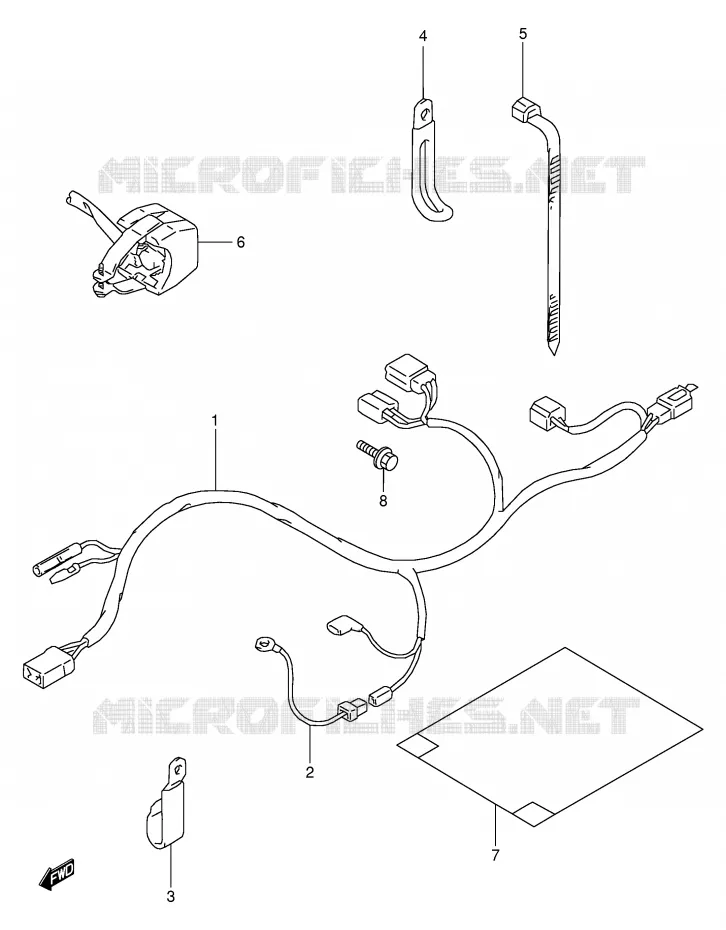 FAISCEAU ELECTRIQUE Suzuki MOTO 350 DR 1998  DR350W(E1)