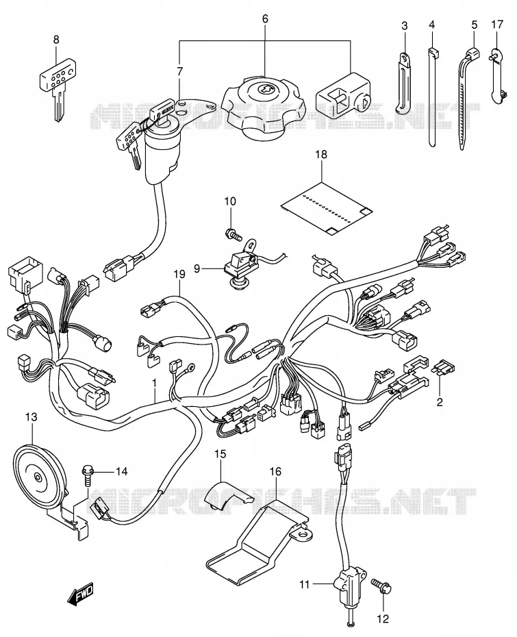 FAISCEAU ELECTRIQUE Suzuki MOTO 400 DR-Z 2000  DR-Z400SY(E3/E28)