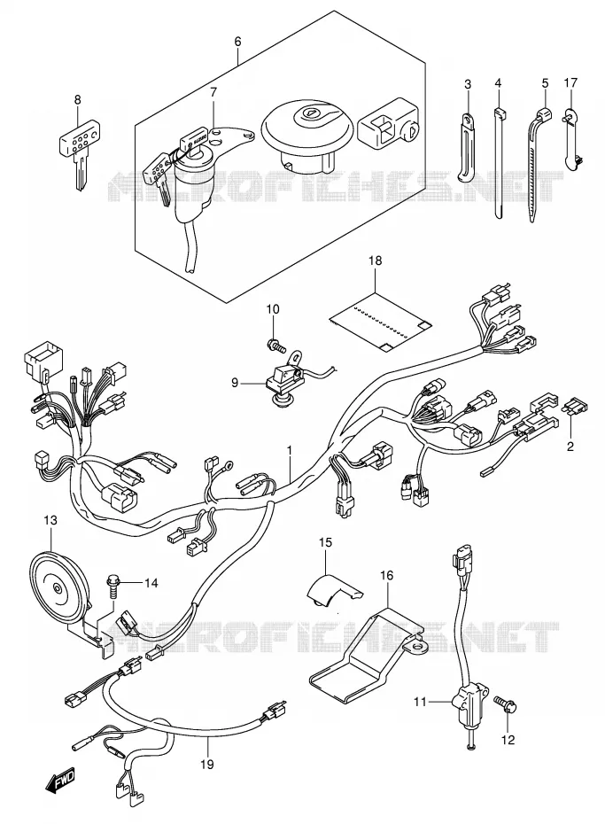 FAISCEAU ELECTRIQUE Suzuki MOTO 400 DR-Z 2003  DR-Z400SK3(E2)