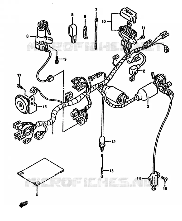FAISCEAU ELECTRIQUE Suzuki MOTO 650 DR 1994  DR650RUR(N/P/R)