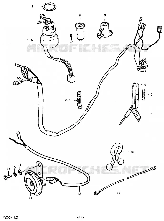 FAISCEAU ELECTRIQUE Suzuki SCOOTER 50 FZ 1992  FZ50N