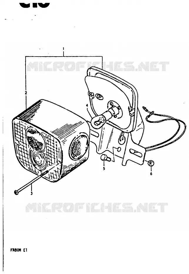 FEU ARRIERE (FR80M, FR80B) Suzuki SCOOTER 80 FR 1981  FR80N(M/B/N)