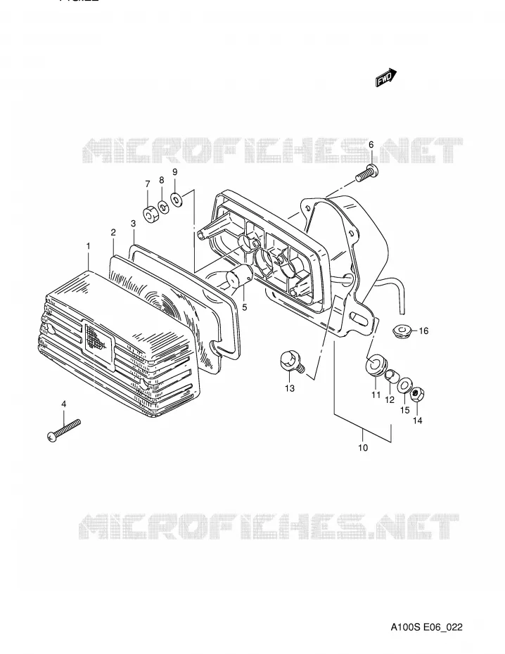 FEU ARRIERE Suzuki MOTO 100 A100 1995  A100S(E6)