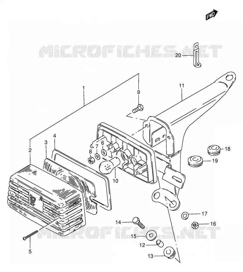 FEU ARRIERE Suzuki MOTO 120 BX 1995  BX120S(P97)
