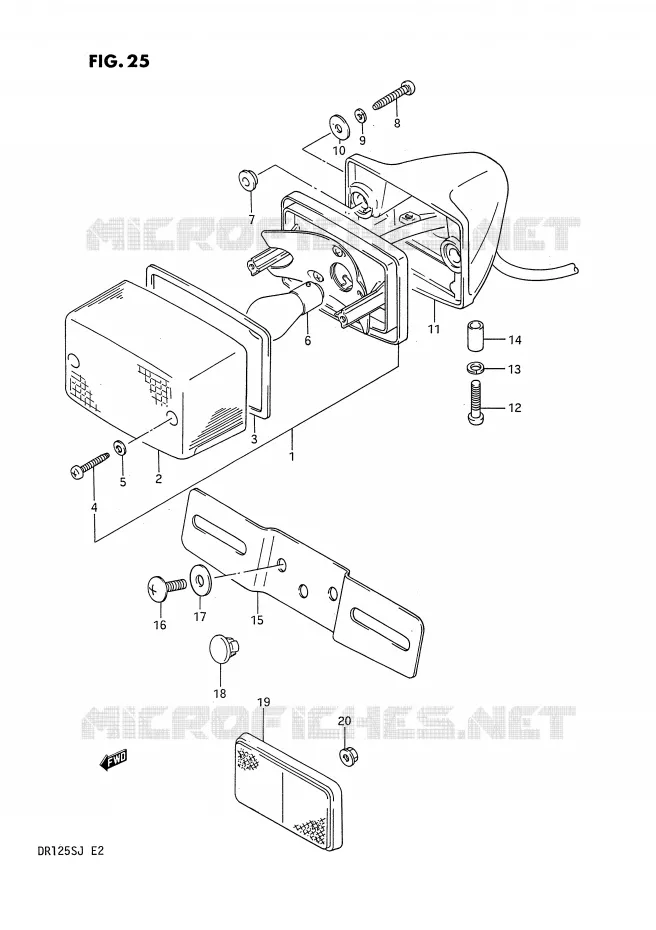 FEU ARRIERE Suzuki MOTO 125 DR 1988  DR125SJ(E2)