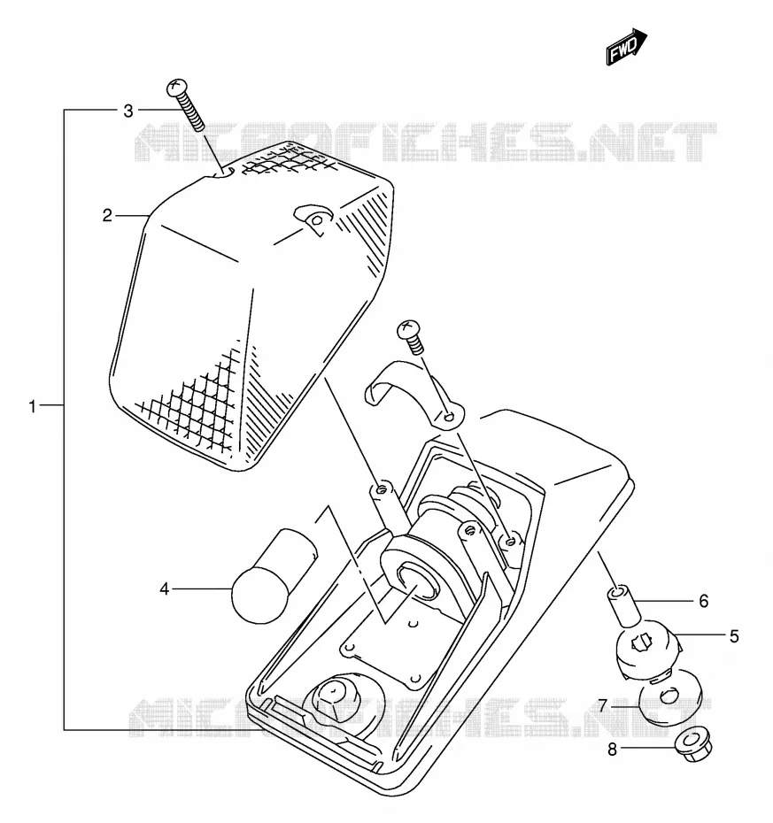 FEU ARRIERE Suzuki MOTO 350 DR 1992  DR350N(E1)