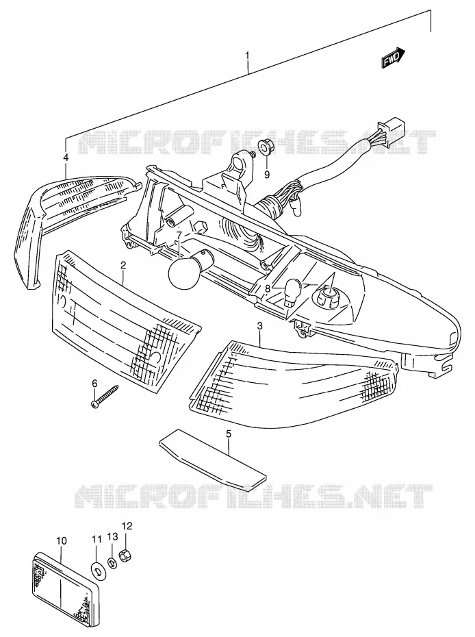 FEU ARRIERE Suzuki SCOOTER 100 ADDRESS 1996  AG100T(E71)