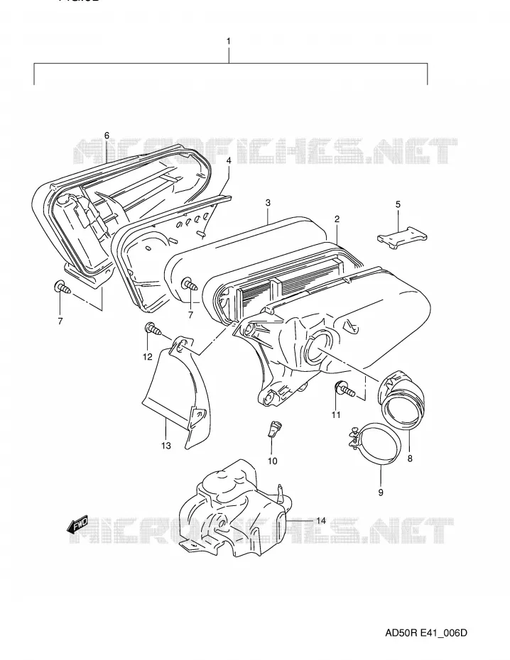 FILTRE A AIR (MODELE M/MODELE R P9,E94) Suzuki SCOOTER 50 AD 1991  AD50WM(E41)