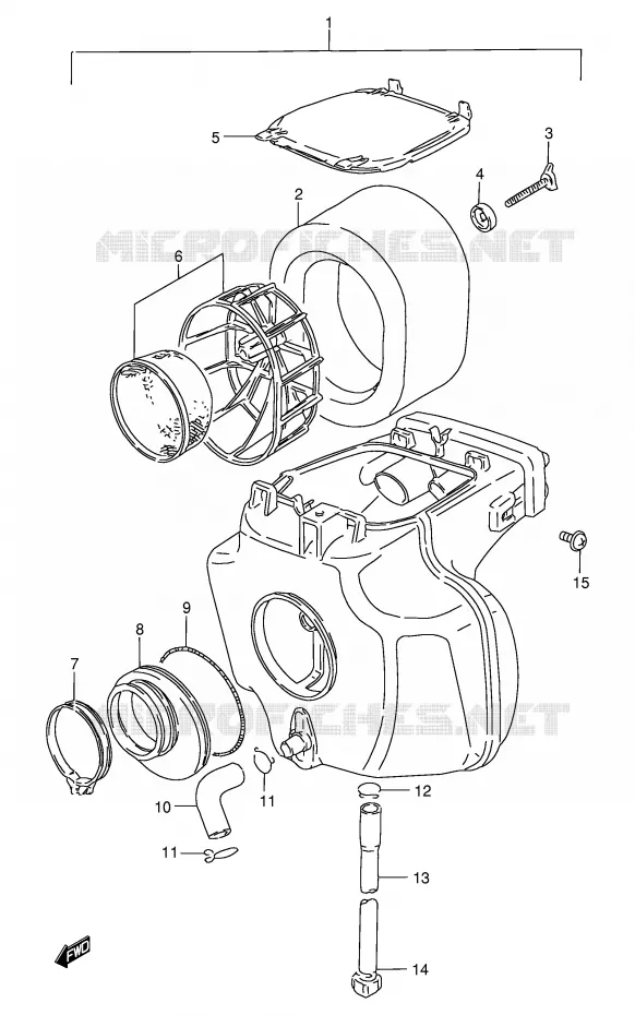 FILTRE A AIR Suzuki MOTO 200 DF 1997  DF200EV