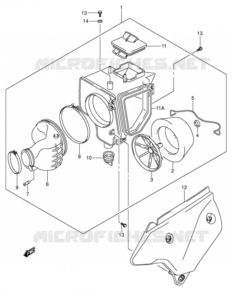 FILTRE A AIR Suzuki MOTO 400 DR-Z 2002  DR-Z400K2(E1)