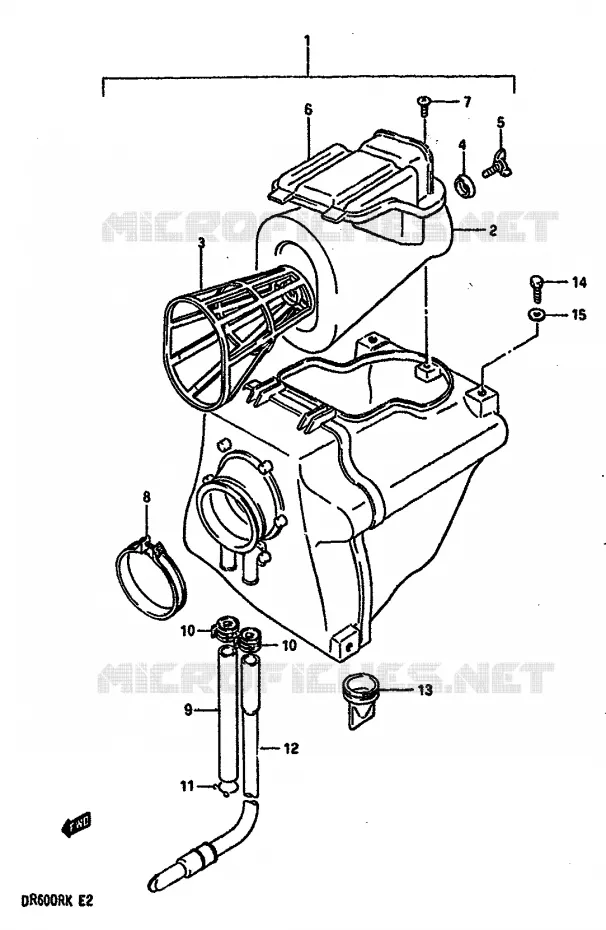 FILTRE A AIR Suzuki MOTO 600 DR 1987  DR600RH(E2)