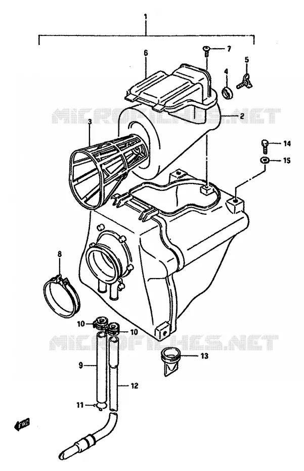 FILTRE A AIR Suzuki MOTO 600 DR 1988  DR600SUJ(E2)