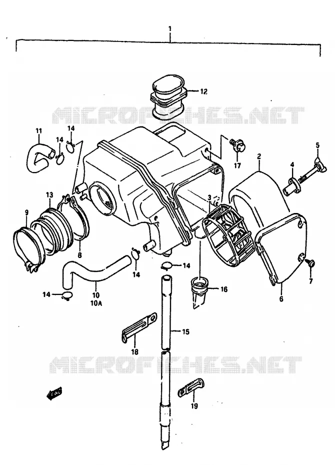 FILTRE A AIR Suzuki MOTO 650 DR 1990  DR650RSL(L/M)