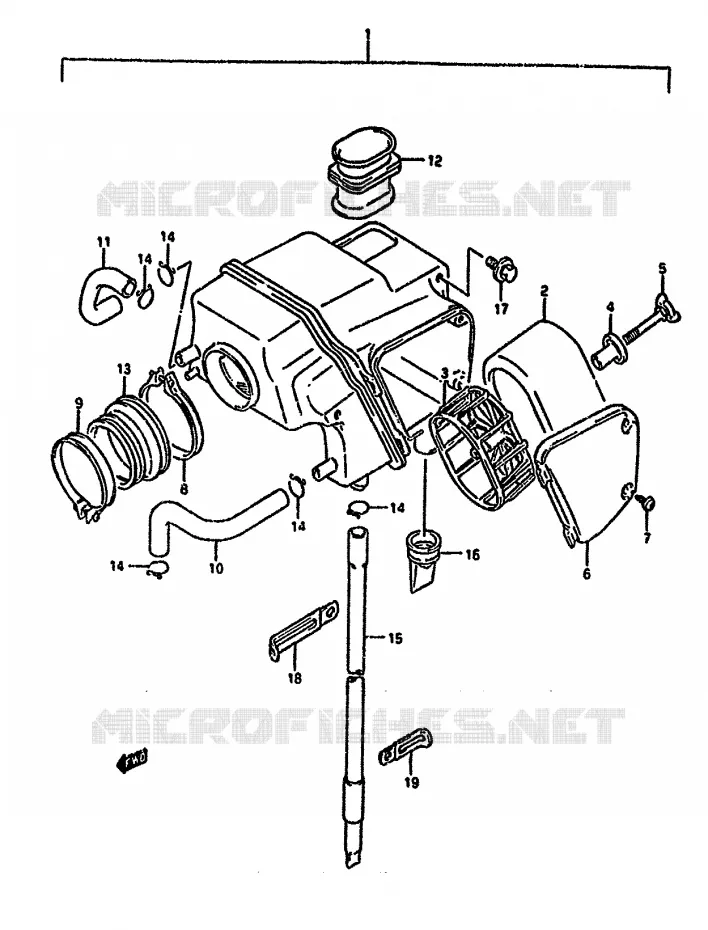 FILTRE A AIR Suzuki MOTO 650 DR 1993  DR650RP(N/P/R)
