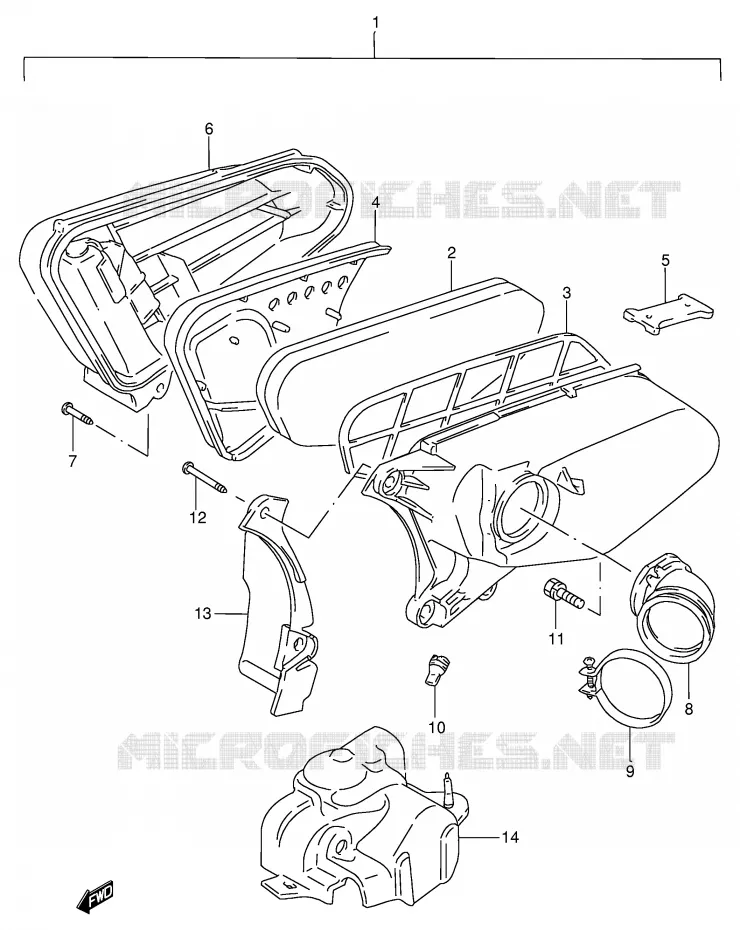 FILTRE A AIR Suzuki SCOOTER 100 ADDRESS 1993  AG100P(E71)