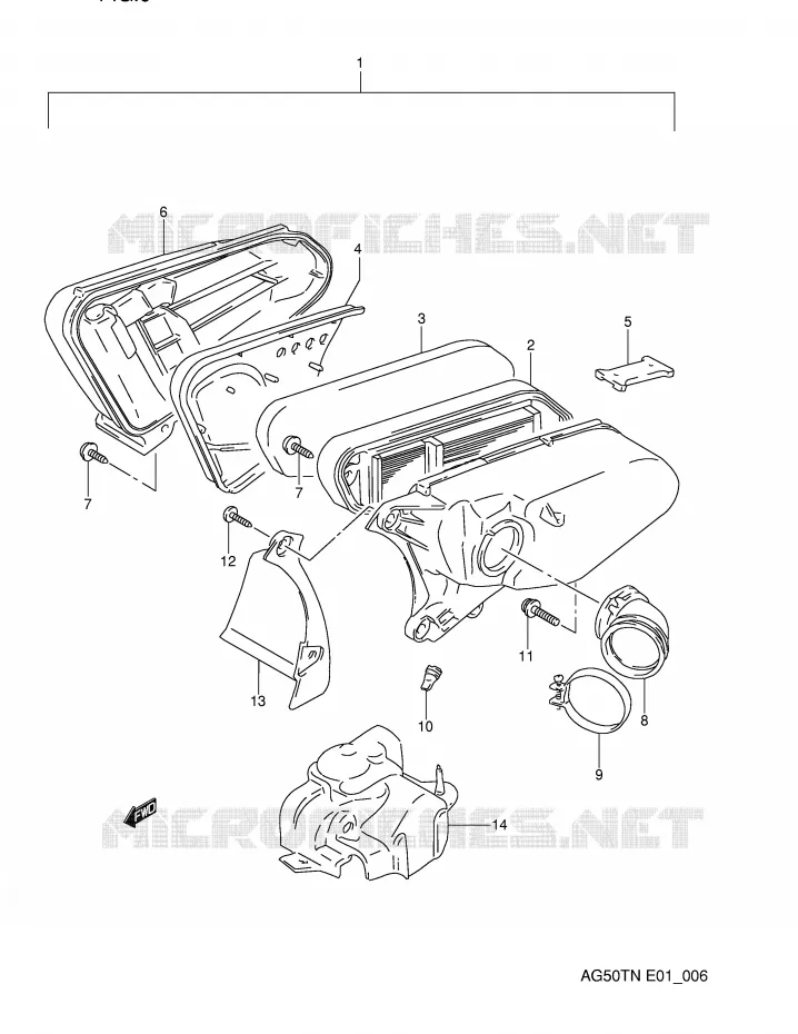 FILTRE A AIR Suzuki SCOOTER 50 ADDRESS 1992  AG50TN(E1)