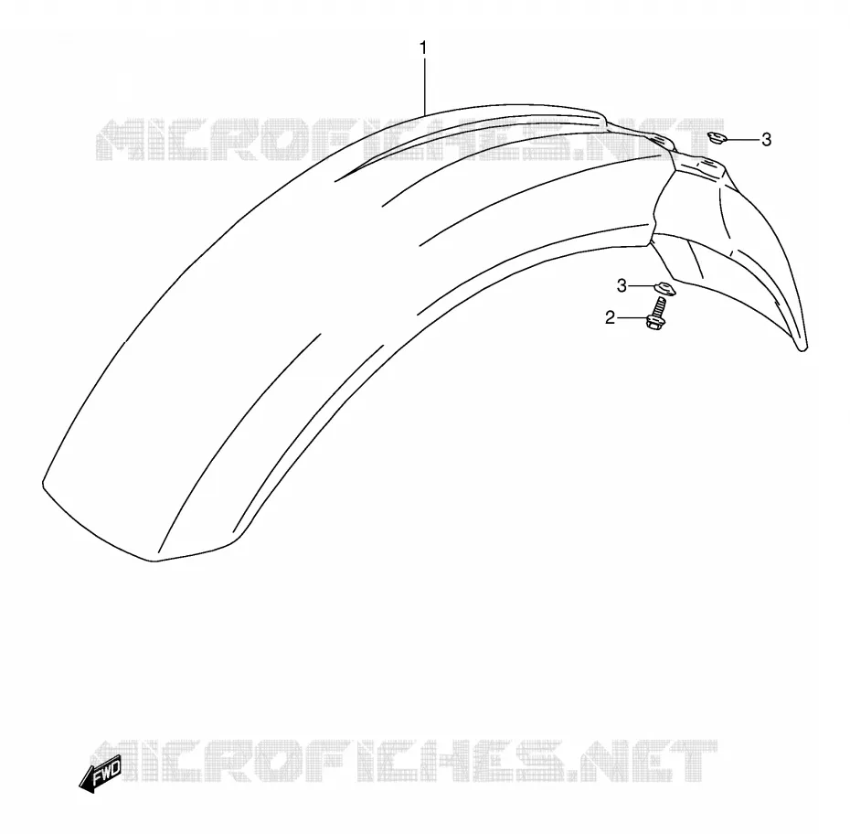 GARDE BOUE AVANT Suzuki MOTO 250 DR 1994  DR250SR(E24)
