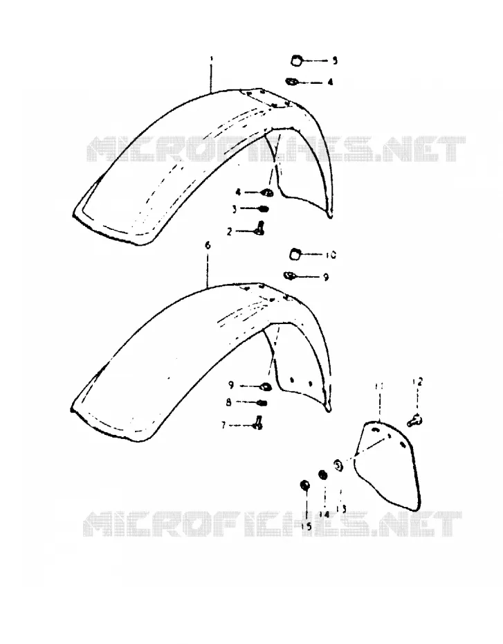 GARDE BOUE AVANT Suzuki MOTO 400 DR 1981  DR400SX(T/X)