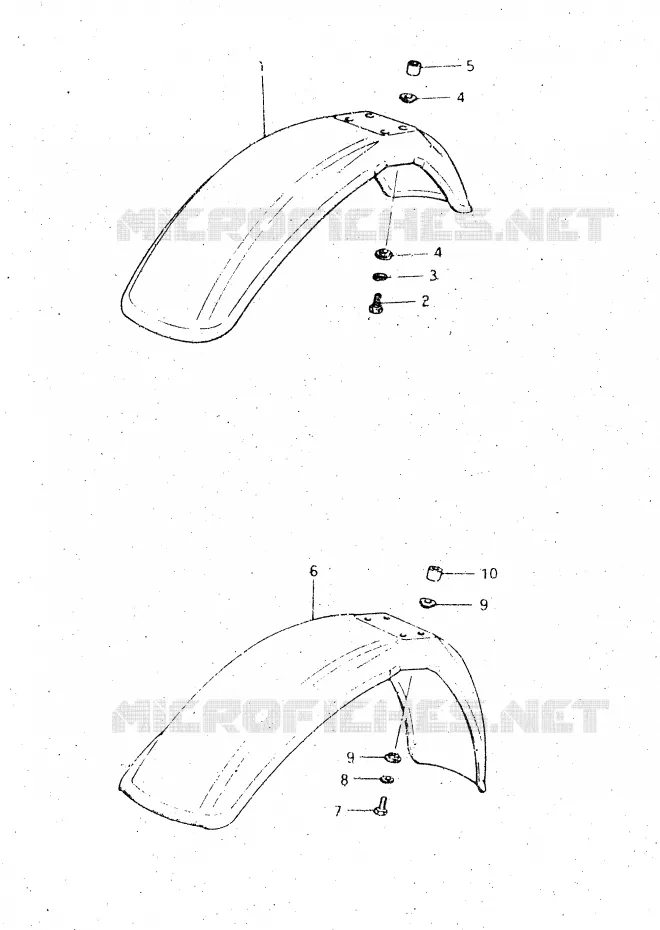 GARDE BOUE AVANT Suzuki MOTO 500 DR 1983  DR500SD(E1)