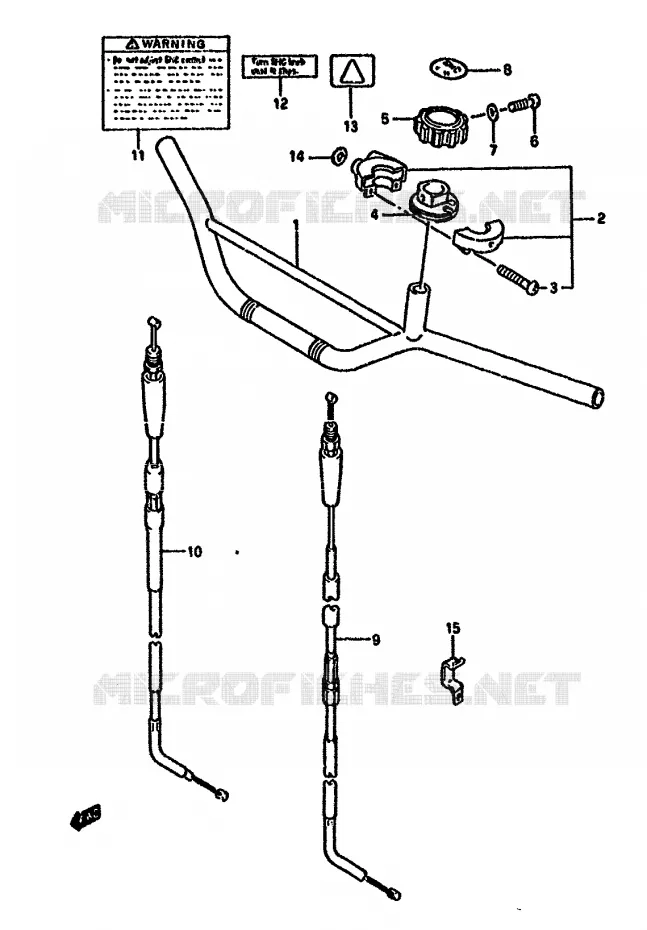 GUIDON (DR350SHN/SHP/SHR) Suzuki MOTO 350 DR 1994  DR350SHR(L/M/N/P/R)