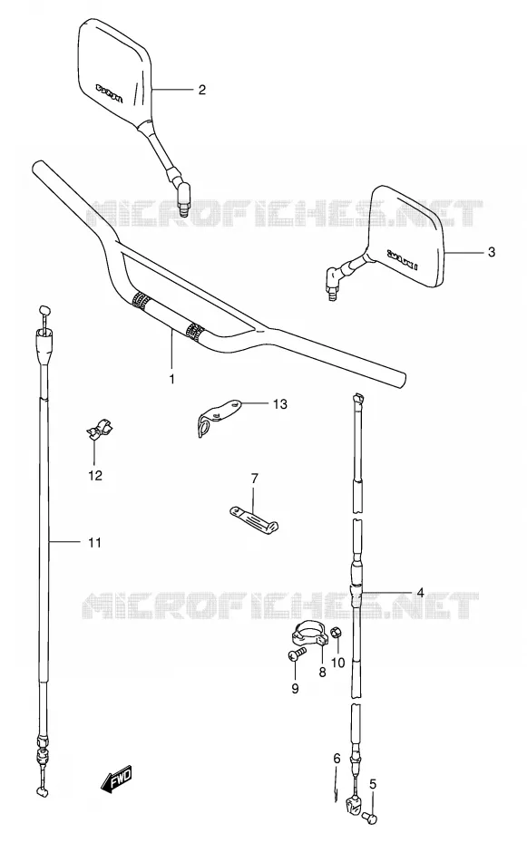 GUIDON Suzuki MOTO 200 DR 2000  DR200SEY(E24)