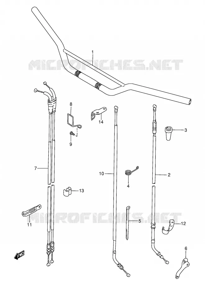 GUIDON Suzuki MOTO 350 DR 1991  DR350M(E3)