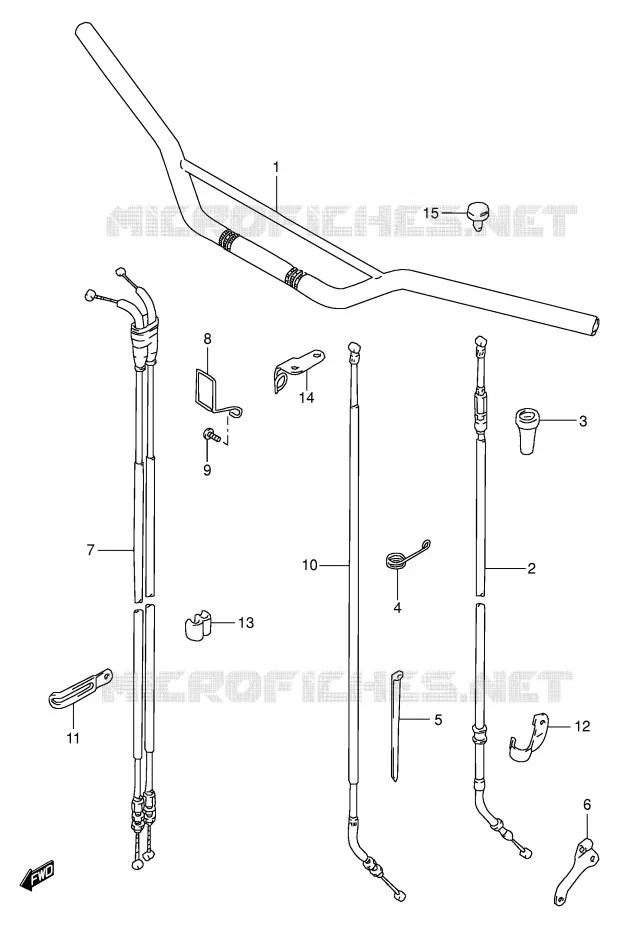 GUIDON Suzuki MOTO 350 DR 1995  DR350S(E1)