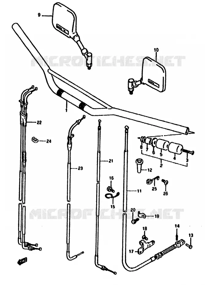 GUIDON Suzuki MOTO 650 DR 1993  DR650RP(N/P/R)
