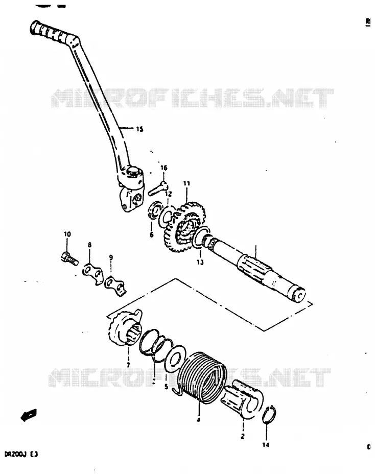 KICK Suzuki MOTO 200 DR 1987  DR200H(G/H/J)