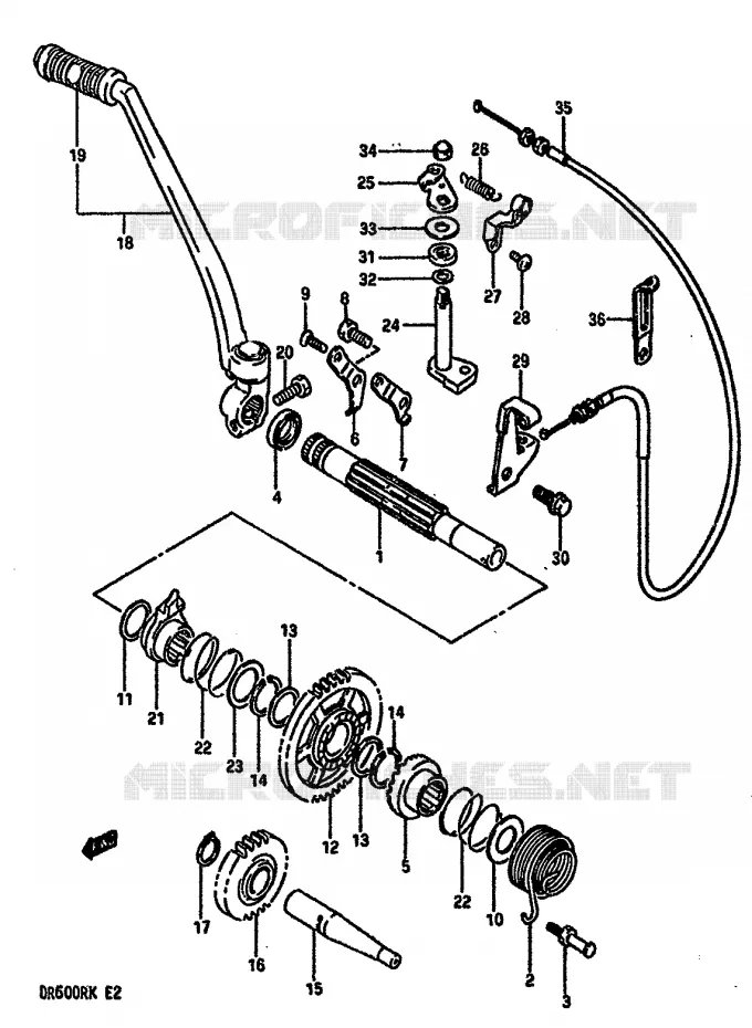 KICK Suzuki MOTO 600 DR 1986  DR600RG(E2)