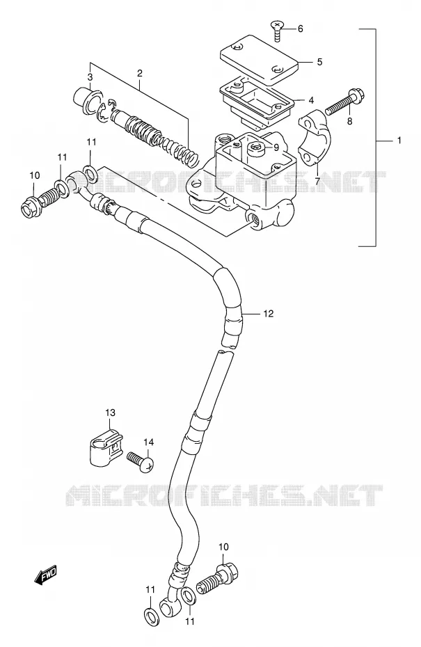 MAITRE CYLINDRE AVANT Suzuki MOTO 125 DR 1994  DR125SER(E4)
