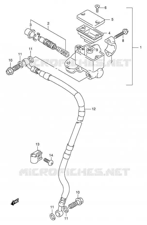 MAITRE CYLINDRE AVANT Suzuki MOTO 125 DR 2001  DR125SEUK1(E2)