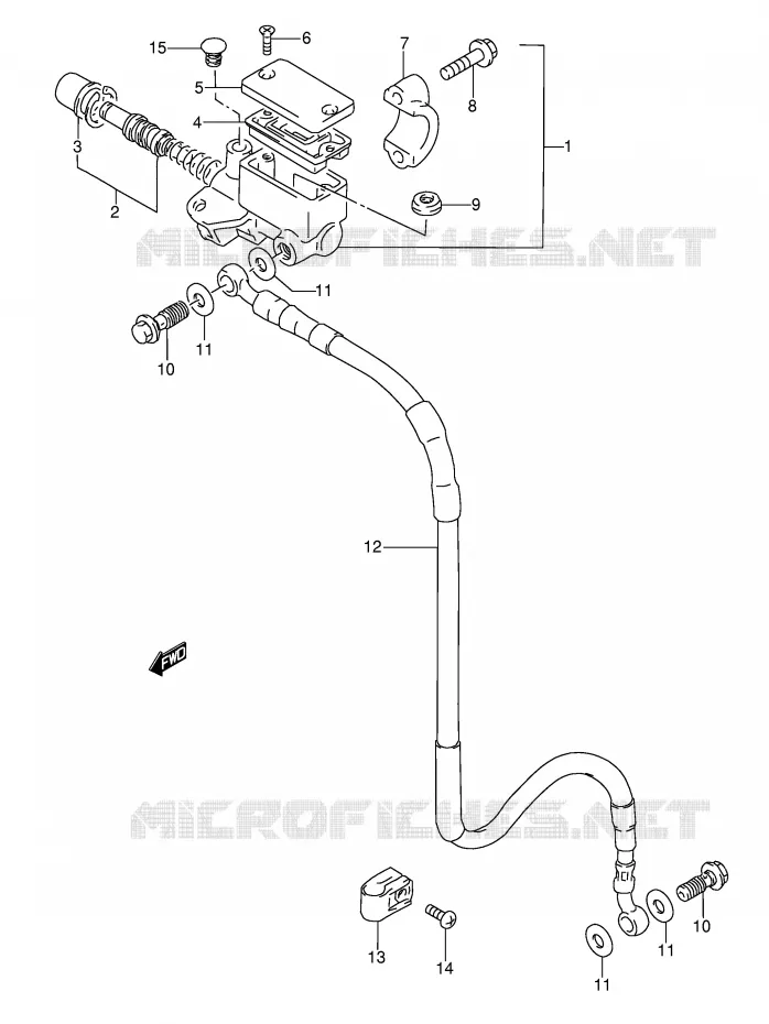 MAITRE CYLINDRE AVANT Suzuki MOTO 350 DR 1995  DR350S(E3)