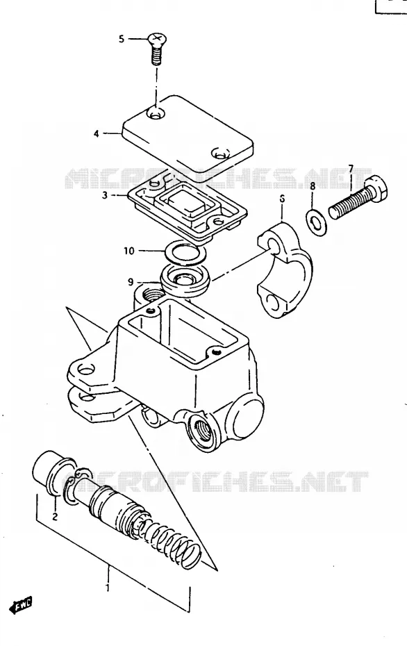 MAITRE CYLINDRE AVANT Suzuki MOTO 500 DR 1986  DR500RG(G/H/J)