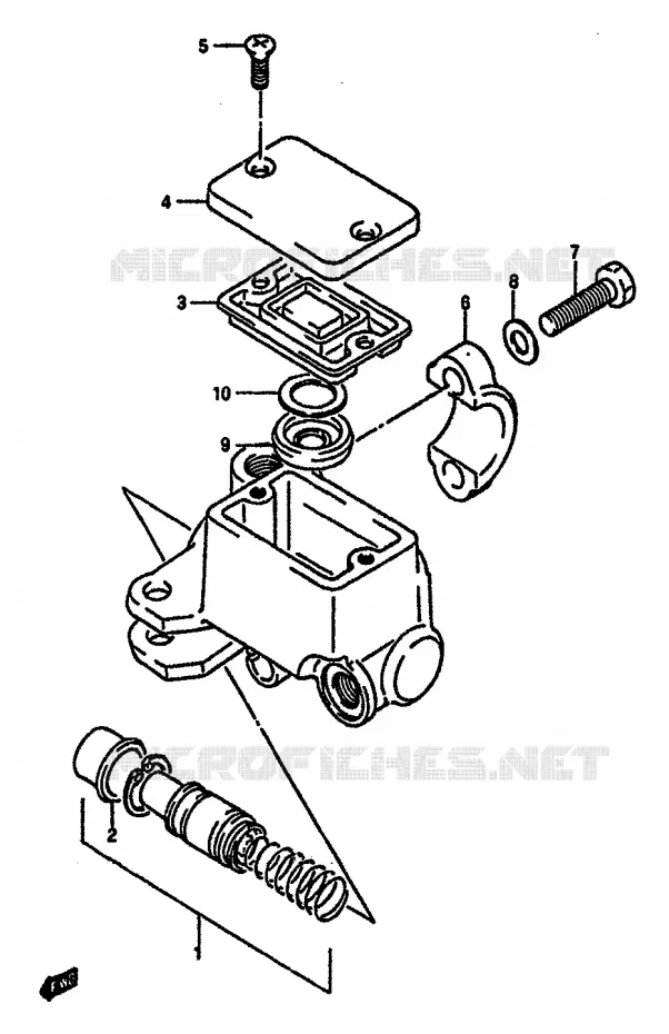 MAITRE CYLINDRE AVANT Suzuki MOTO 600 DR 1986  DR600SG(E2)