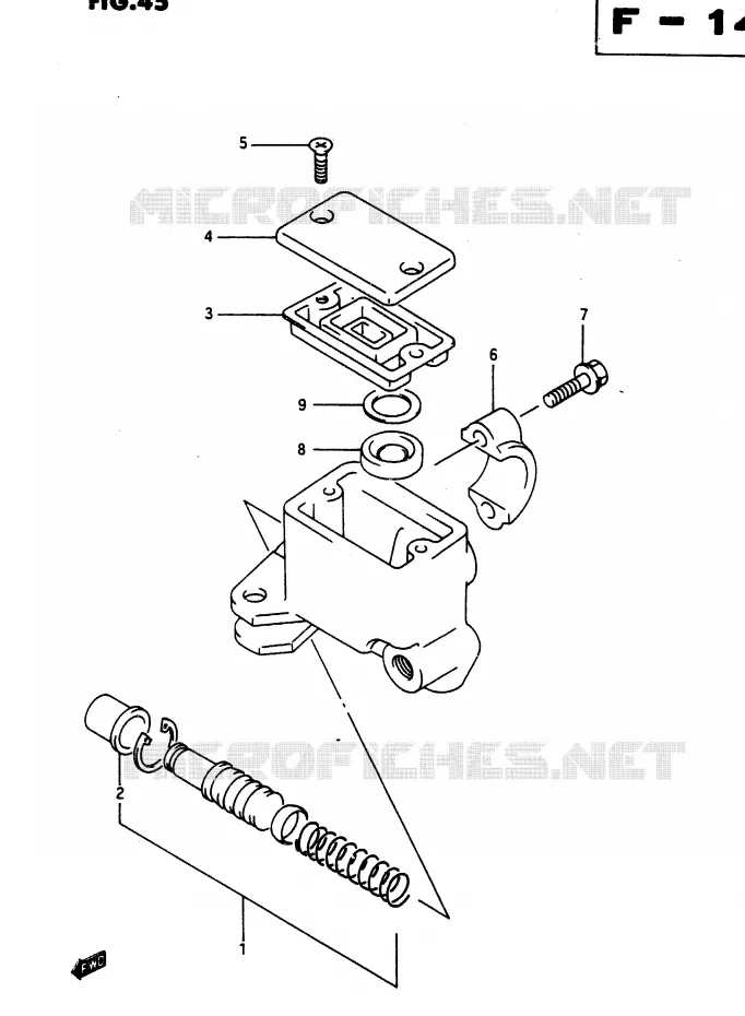 MAITRE CYLINDRE AVANT Suzuki MOTO 650 DR 1990  DR650RUL(L)