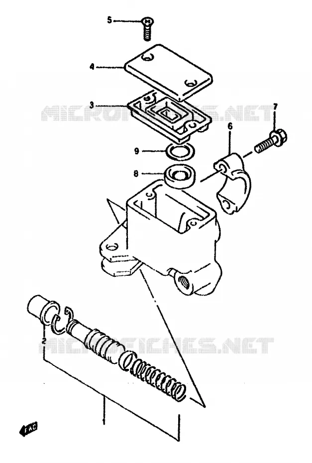 MAITRE CYLINDRE AVANT Suzuki MOTO 650 DR 1994  DR650RR(N/P/R)