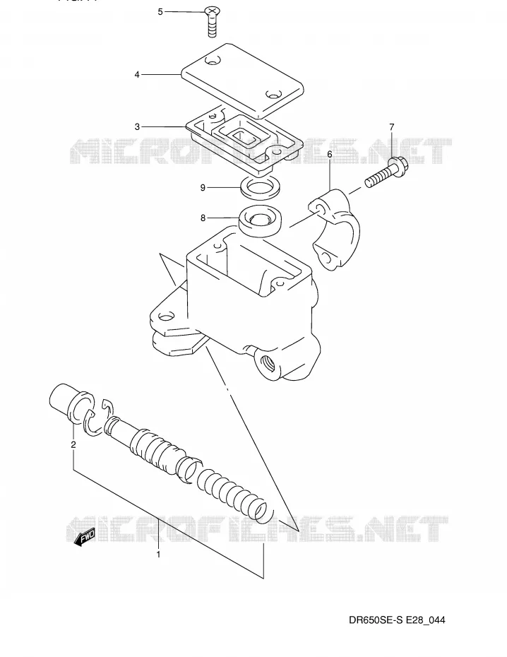 MAITRE CYLINDRE AVANT Suzuki MOTO 650 DR 1995  DR650SES(E28)