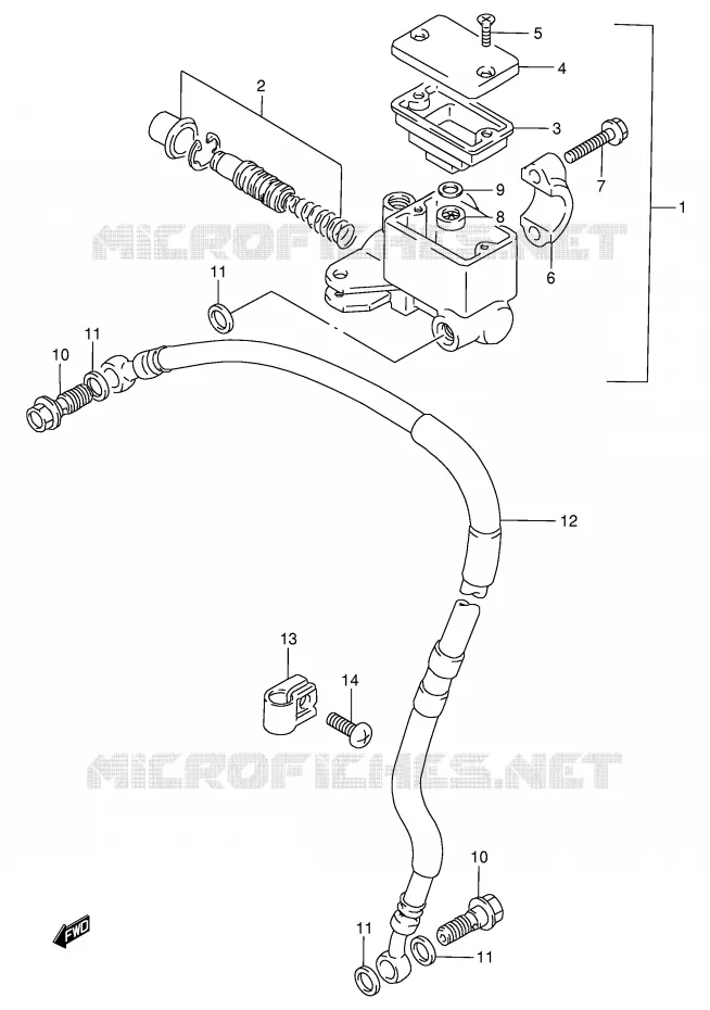 MAITRE CYLINDRE AVANT Suzuki MOTO 650 DR 1996  DR650SET(E4)