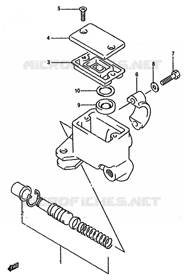 MAITRE CYLINDRE AVANT Suzuki MOTO 750 DR 1988  DR750SJ(J/K)