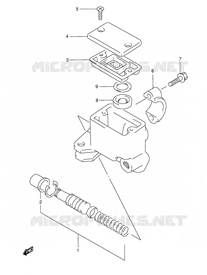 MAITRE CYLINDRE AVANT Suzuki MOTO 800 DR 1995  DR800SS(E4)