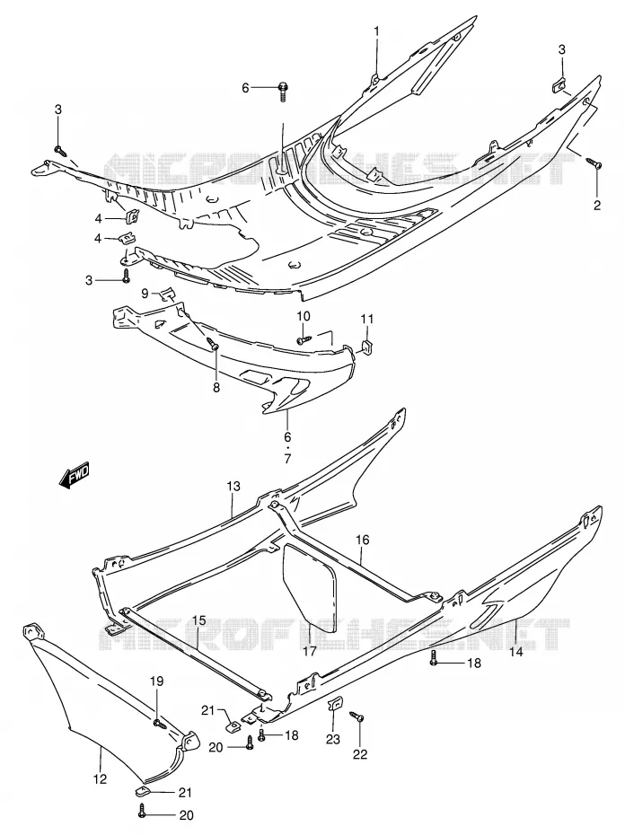MARCHE PIEDS (AE50RP/RR/RS/RT/RV) Suzuki SCOOTER 50 AE 1996  AE50RT(E28)