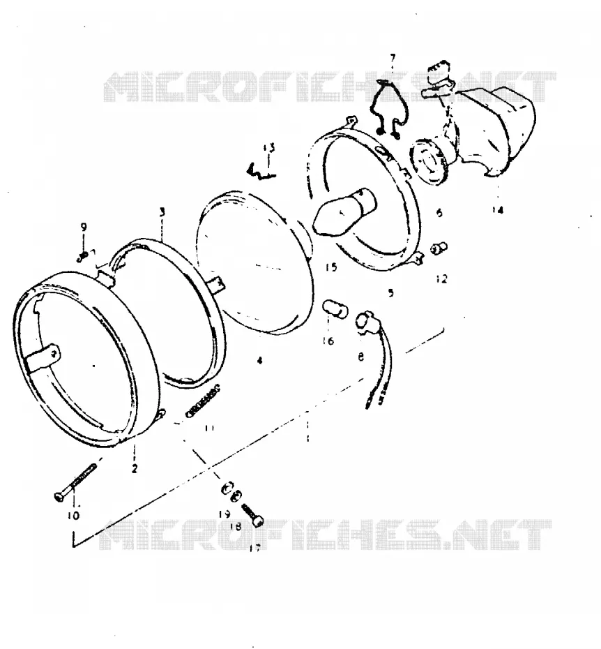 PHARE (E15, E17, E18, E21, E22, E25, E34) Suzuki MOTO 400 DR 1981  DR400SX(T/X)