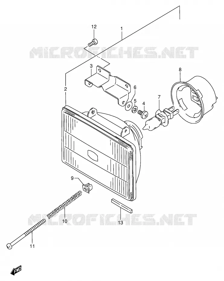 PHARE Suzuki MOTO 350 DR 1999  DR350X(E1)